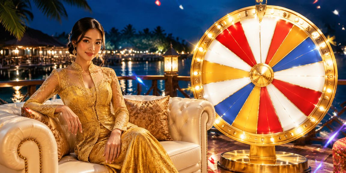 Pemain Roulette berpakaian kebaya di win1win Terengganu mencerminkan identiti tempatan